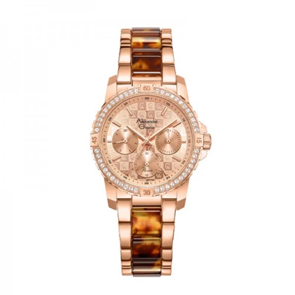 Alexandre Christie AC 6141 Rosegold Brown Acrylic Lady BFBRGLNBO2